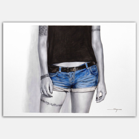 Art sobre paper - Blue Jeans